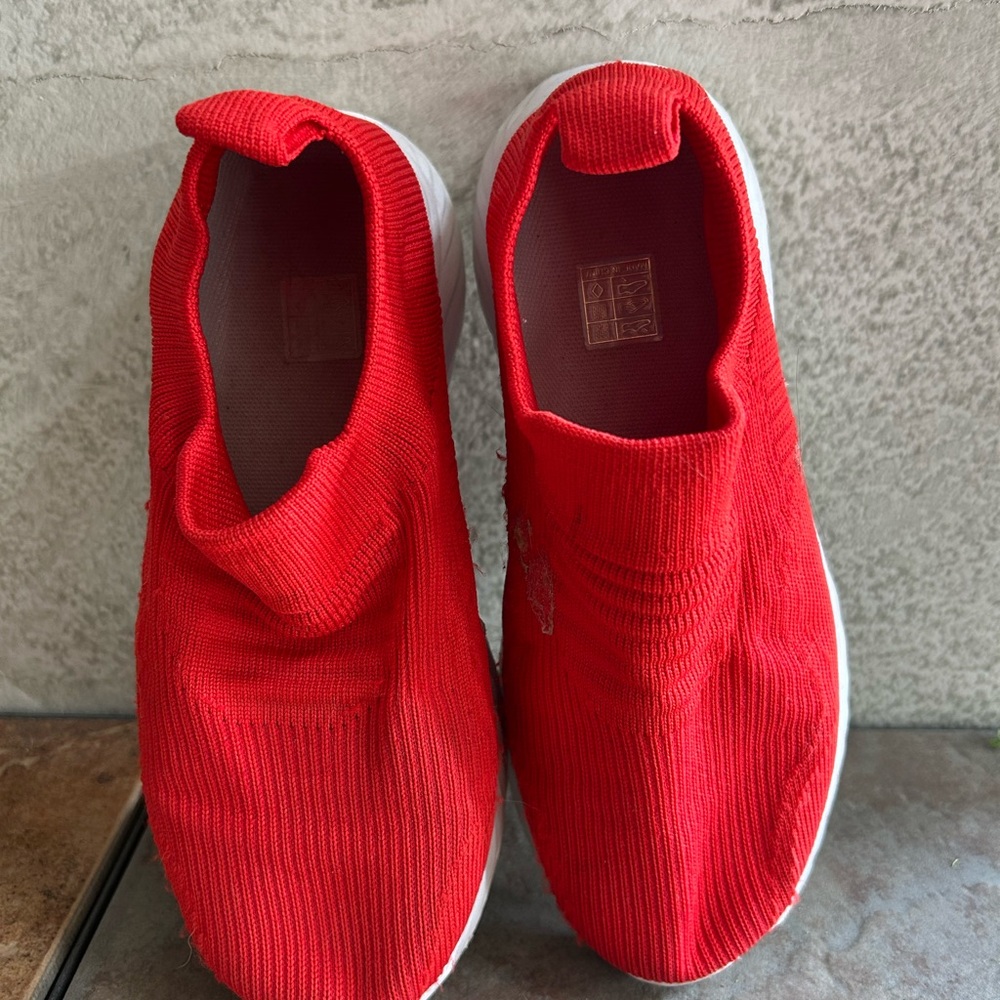 Red Slip-On Kids Sneakers- Sonic